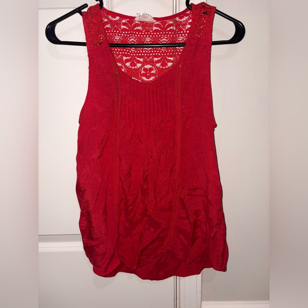 Chocolate Red Ruched Ribbed Tank Top